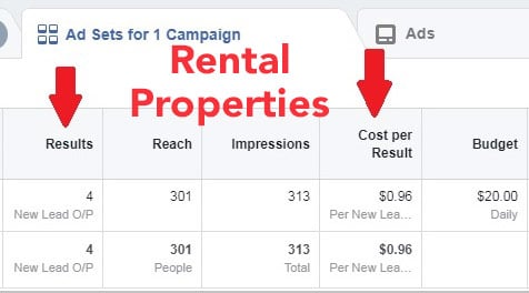 rental properties ads results